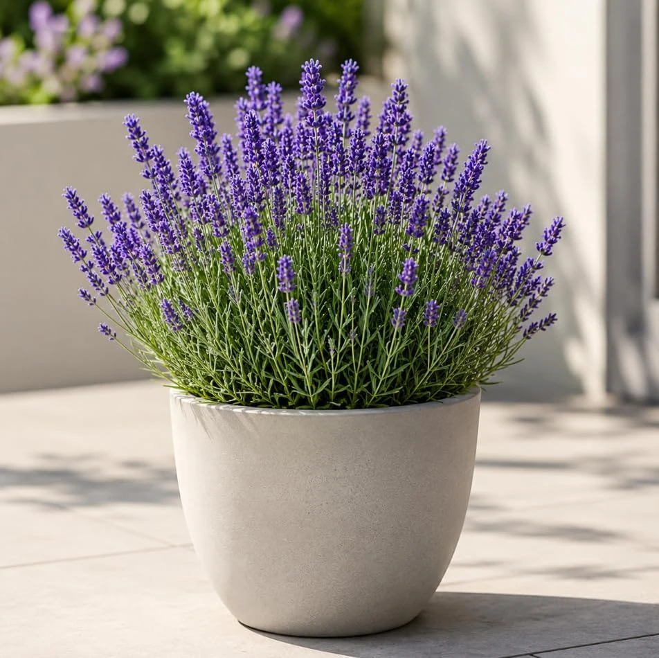 English Lavender Live Plant - Purple Perennial Herb, 4-6 Inch Tall, 5 Inch Pot - Image 1