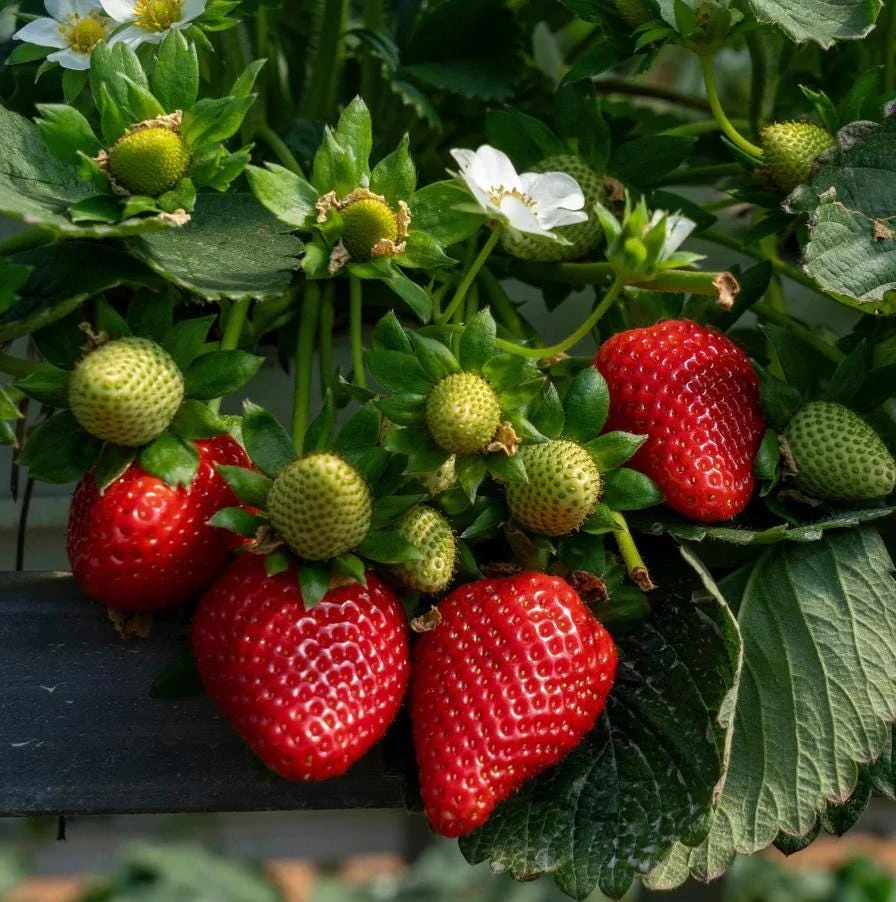 Everbearing Strawberry Live Plant – 3 inch Pot – Sweet Berries – Outdoor - Image 1