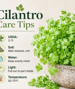 Fresh Cilantro Live Plant - Coriander Herb, 4-6 Inch Tall, Outdoor Garden - Image 8