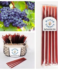 Grape Honey Snack Sticks - Natural Honeystix - 5 Pack - Image 1