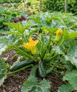 Green Zucchini Live Plants - 2 Pack Summer Squash Seedlings, 4-6 Inch in 4 Inch Pots for Outdoor Garden - Image 3