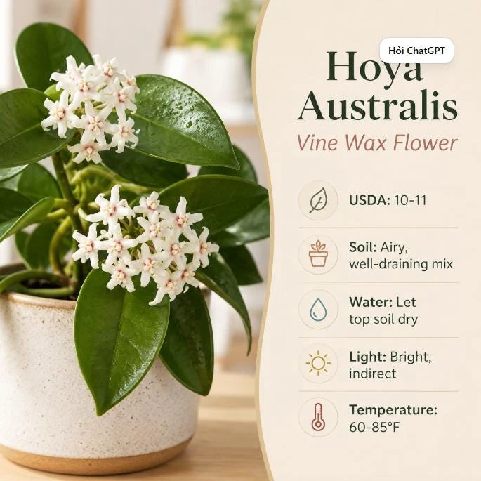 Hoya Australis Live Plant - Wax Flower Vine, Trailing Houseplant, 4 Inch Pot - Image 7