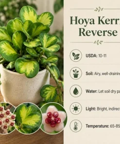 Hoya Kerrii Reverse Live Plant - Variegated Heart Leaf Hoya in 4 Inch Pot - Image 6