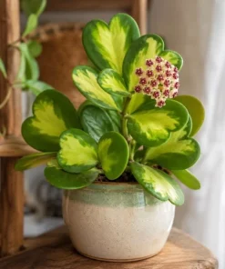 Hoya Kerrii Reverse Live Plant - Variegated Heart Leaf Hoya in 4 Inch Pot - Image 7