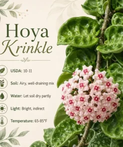 Hoya Krinkle Live Plant – Crinkled Leaf Wax Plant – 4 inch Pot – Indoor Trailing Houseplant - Image 8