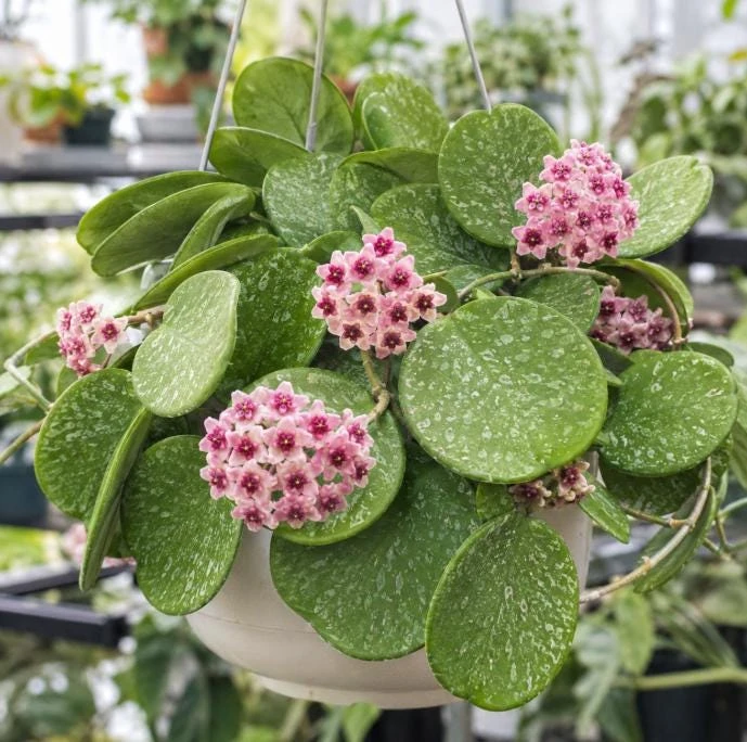 Hoya Obovata Splash Live Plant – Silver Wax Plant – 4 Inch Pot – Indoor Trailing Houseplant - Image 2