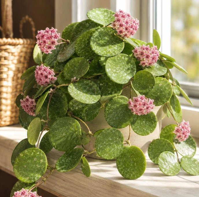 Hoya Obovata Splash Live Plant – Silver Wax Plant – 4 Inch Pot – Indoor Trailing Houseplant - Image 5