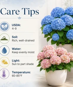 Hydrangea Live Plant 2-Pack – 5-10 Inch Tall, 2.5 Inch Pot – Dormant in Winter - Image 4