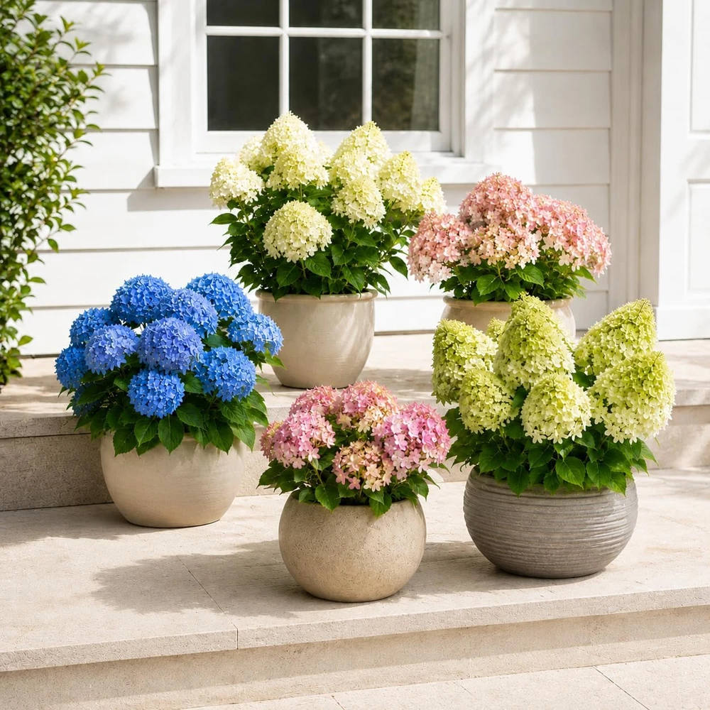 Hydrangea Live Plant 2-Pack – 5-10 Inch Tall, 2.5 Inch Pot – Dormant in Winter - Image 1