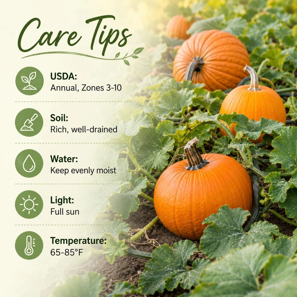 Jack-o'-Lantern Pumpkin Live Plant for Planting - 2-4 Inch Tall Winter Squash Vegetable - Image 4