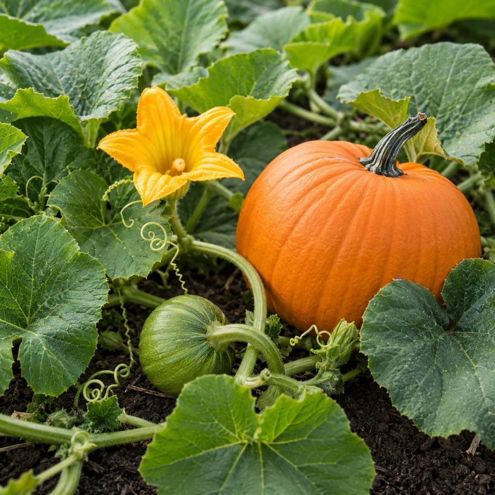 Jack-o'-Lantern Pumpkin Live Plant for Planting - 2-4 Inch Tall Winter Squash Vegetable - Image 8