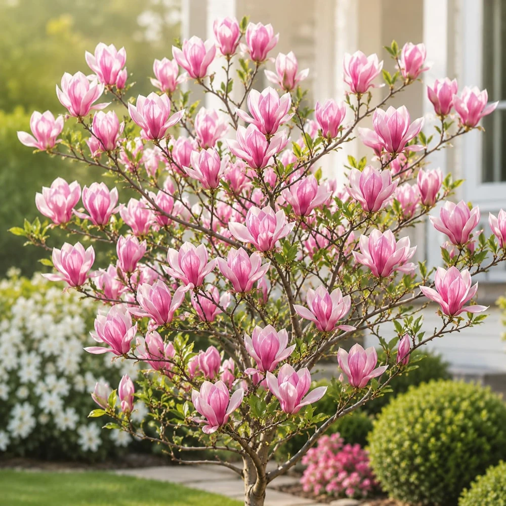 Jane Magnolia Live Plant - Pink Fragrant Bush, 5-10 Inch Tall, 2.5 Inch Pot - Image 5