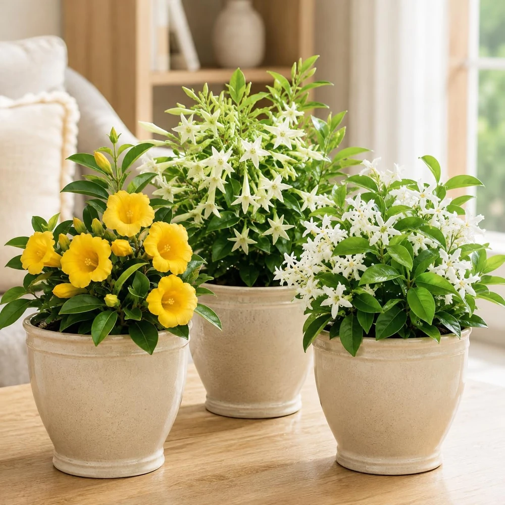 Jasmine Live Plant – Fragrant Tropical Tree – 4-6 Inch Tall – 3 Inch Pot – Indoor/Outdoor - Image 1