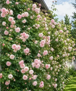 Light Pink Climbing Rose Live Plant - Fragrant Perennial Bush, 2-4 Inch Tall - Image 6
