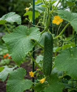 Marketmore Cucumber Live Plant - 4 Inch Pot, Slicing Cucumber Starter for Outdoor Garden & Raised Beds - Image 2
