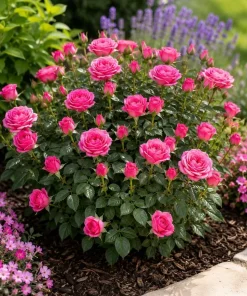 Miniature Rose Live Plant, Pink Mini Rose Bush, 4-6 Inches Tall in 4 Inch Pot, Outdoor - Image 3