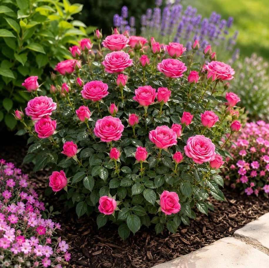 Miniature Rose Live Plant, Pink Mini Rose Bush, 4-6 Inches Tall in 4 Inch Pot, Outdoor - Image 3