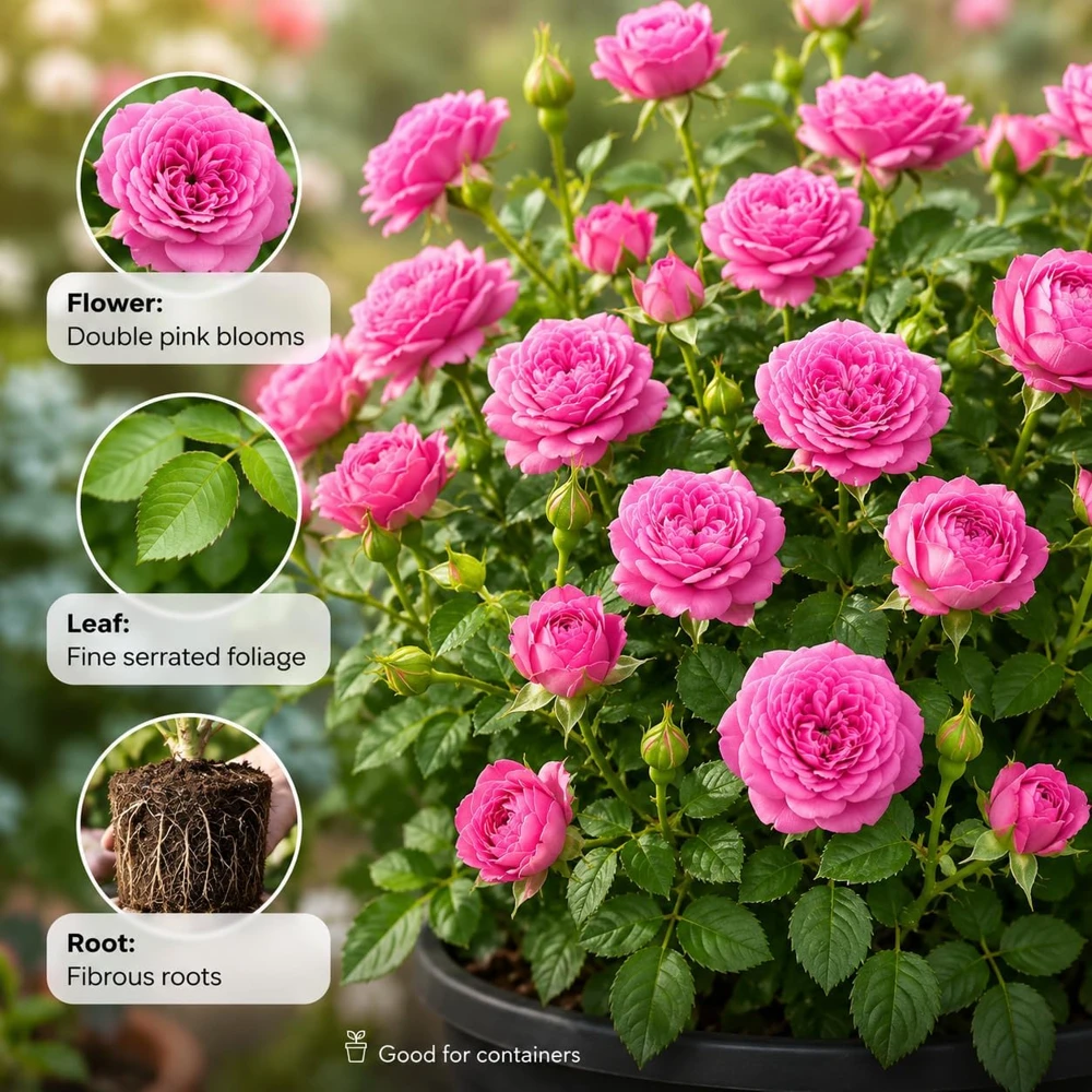 Miniature Rose Live Plant, Pink Mini Rose Bush, 4-6 Inches Tall in 4 Inch Pot, Outdoor - Image 7