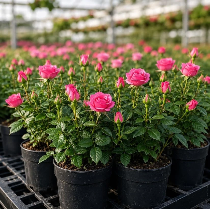 Miniature Rose Live Plant, Pink Mini Rose Bush, 4-6 Inches Tall in 4 Inch Pot, Outdoor - Image 8