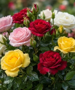 Miniature Rose Live Plants - Set of 2, Assorted Colors, 4-6 Inches Tall, 4 Inch Pot, Outdoor - Image 2
