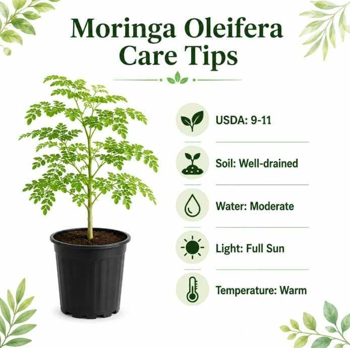 Moringa Oleifera Live Plant - 2 Pack Drumstick Tree Seedlings, 3-5 Inches Tall, Outdoor - Image 4