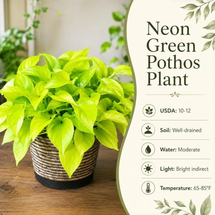 Neon Green Pothos Live Plant - 4 Inch Pot - Bright Foliage Houseplant - Image 6