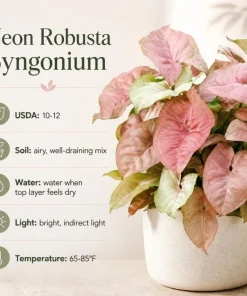 Neon Robusta Syngonium Live Plant - Pink Arrowhead, 4 Inch Pot, Indoor - Image 8