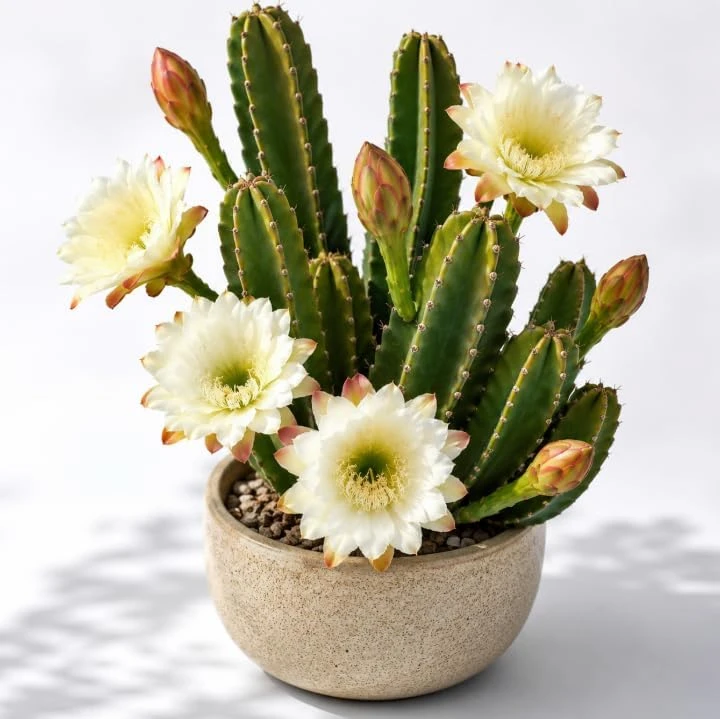 Night Blooming Cactus Live Plant - 3-6 Inch Tall, Fragrant White Flowers, 4 Inch Pot - Image 1