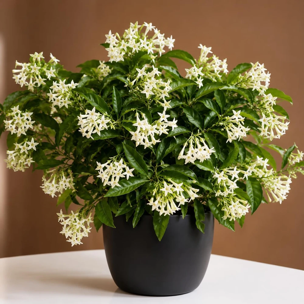 Night Blooming Jasmine Live Plant - 4-6 Inch Tall Cestrum Nocturnum, 3 Inch Pot - Image 1