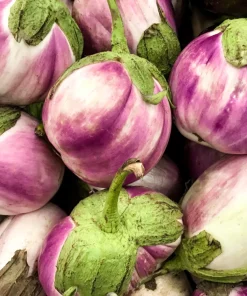 Organic Italian Eggplant Rosa Bianca Seeds - 50 Count - White & Purple Heirloom Vegetable - Image 4