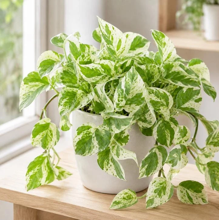Pearls Pothos Live Plant - 4 Inch Pot, Variegated Indoor Trailing Houseplant - Image 4
