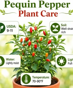 Pequin Chili Pepper Live Plants - 2 Pack, 3-5 Inches Tall Seedlings for Garden Beds - Image 7