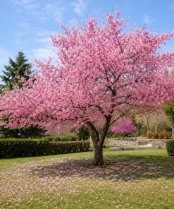 Pink Cherry Blossom Tree Live Plant - 5-10 Inch, 2.5