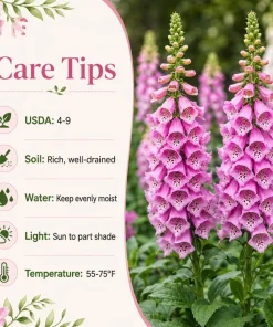 Pink Foxglove Live Plants - Set of 2, Hardy Perennial, 2-4 Inch Tall, 3 Inch Pot - Image 5