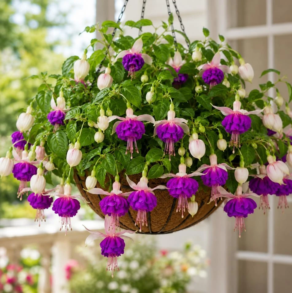 Pink Fuchsia Live Plant - 4-6 inch Tall, 5 inch Pot, Outdoor/Indoor - Image 5