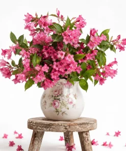 Pink Weigela Live Plant - Blooming Shrub, 6-12 Inch Tall, Quart Pot, Outdoor - Image 1