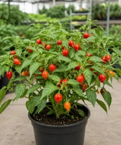 Red Biquinho Pepper Live Plants, 2-Pack, 3-6 Inch Chili Seedlings for Garden/Containers - Image 2