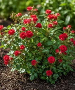 Red Mini Rose Live Plant - 4-6 Inches Tall in 4 Inch Pot, Outdoor Flowering Bush - Image 2