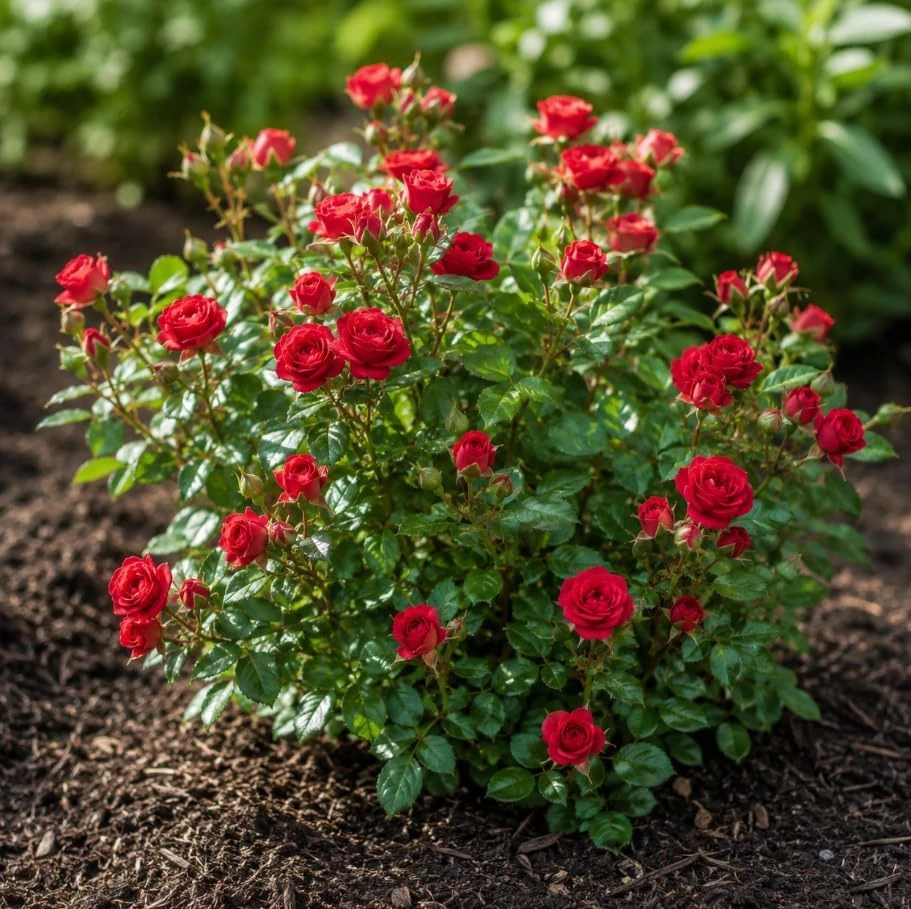 Red Mini Rose Live Plant - 4-6 Inches Tall in 4 Inch Pot, Outdoor Flowering Bush - Image 2