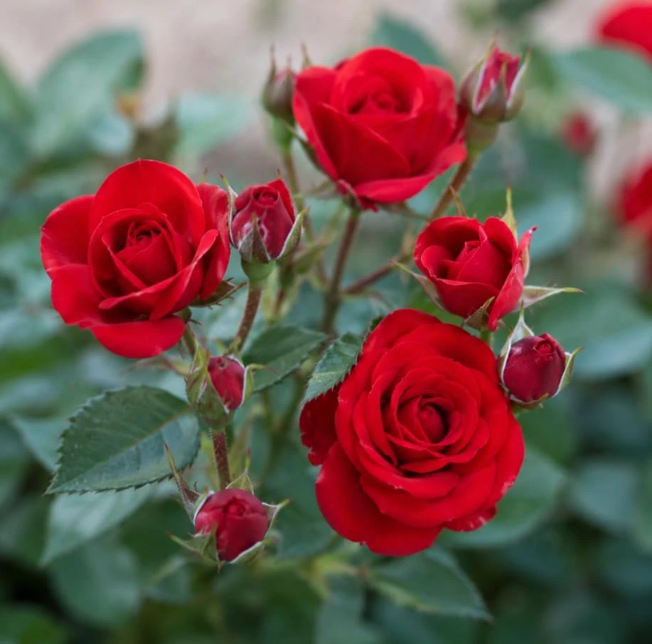 Red Mini Rose Live Plant - 4-6 Inches Tall in 4 Inch Pot, Outdoor Flowering Bush - Image 3