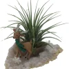 Reindeer Geode with Live Air Plant - Tillandsia - Unique Home Decor - Image 1