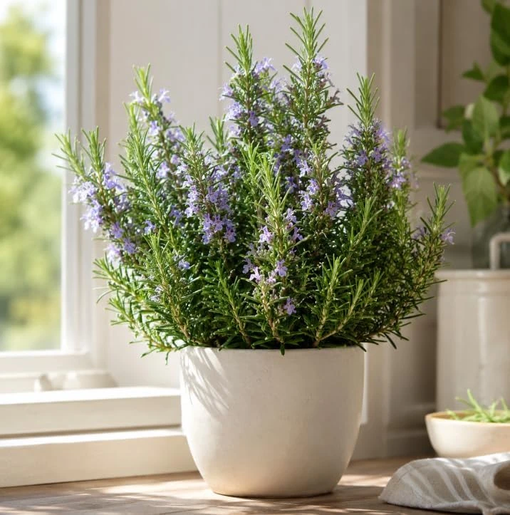 Rosemary Live Plant 4-6 Inch Tall - 2 Plants Per Pot - Fragrant Herb for Indoor & Outdoor Garden - Image 1