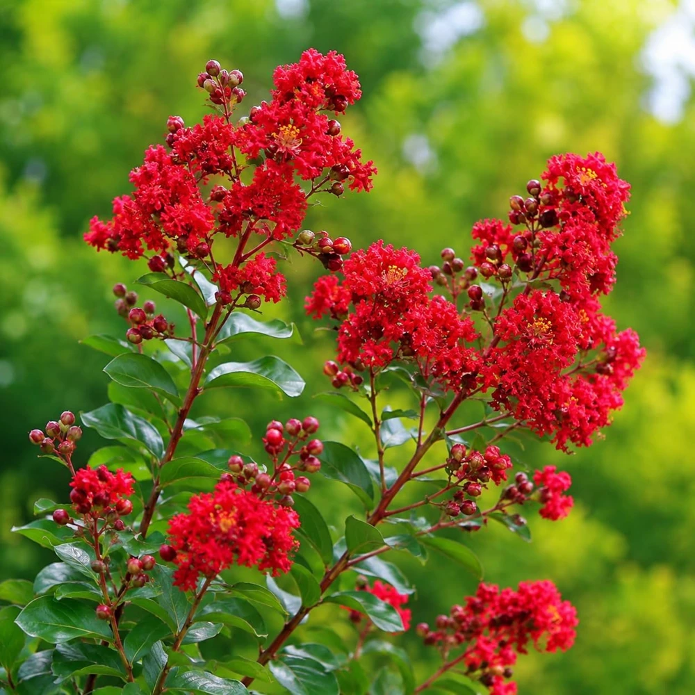 Scarlet Red Crape Myrtle Live Plant - 14-20" Tall, Gallon Pot, Fast Growing Flowering Shrub, Outdoor - Image 5