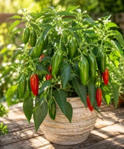 Serrano Pepper Plants Live - 2 Seedlings, 4-6 Inch Tall, Green Chili for Garden - Image 3