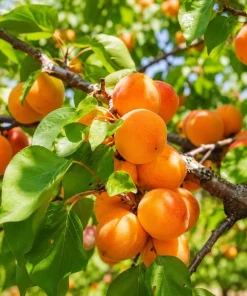 Set of 2 Apricot Trees Bare Root Plants, 1-2 Ft Tall, Gold Red Fruit, Outdoor - Image 2