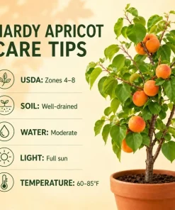 Set of 2 Apricot Trees Live Plant, 1-2 Ft Tall Bare Root Gold-Red Fruit Trees for Outdoor Gardens - Image 5