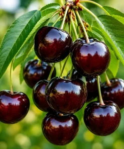 Set of 2 Black Cherry Live Plant, Sweet Fruit Tree, 6-12 Inch Tall, Quart Pot - Image 3