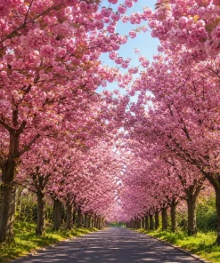 Set of 2 Kwanzan Cherry Live Plants, 2.5 Inch Pot, Cherry Blossom Tree, Outdoor - Image 1