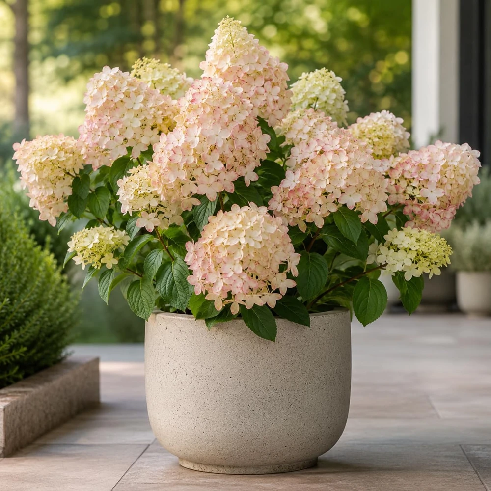 Set of 2 Phantom Hydrangea Live Plants, Pink White, 5-10 Inch Tall, 2.5 Inch Pot - Image 4