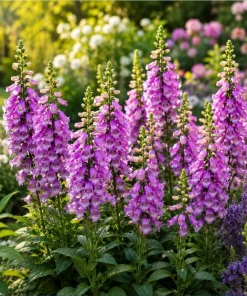 Set of 2 Purple Foxglove Live Plants - Hardy Perennial Flowers, 2-4